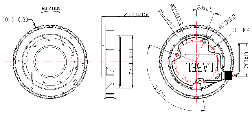 Description of DFX10025 Centrifugal Fan