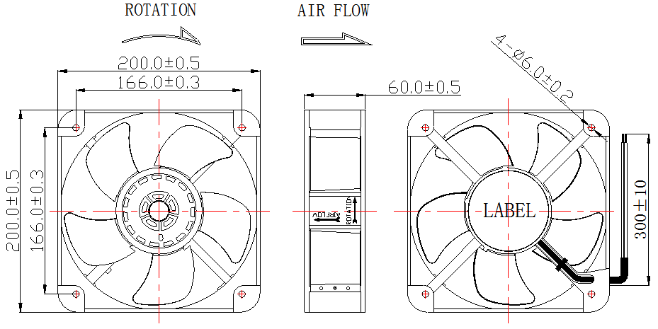 Description of DFX20060 DC Axial Fan