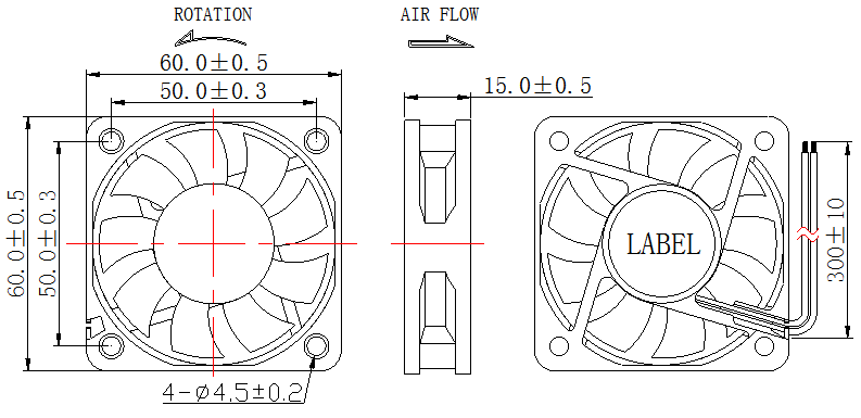 Description of DFX6015 DC Axial Fan