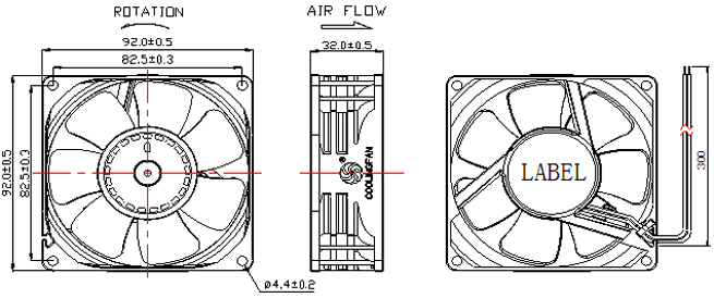 Description of DFX9232 Axial Fan