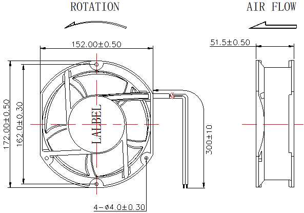 Description of DFX17251 DC Axial Fan