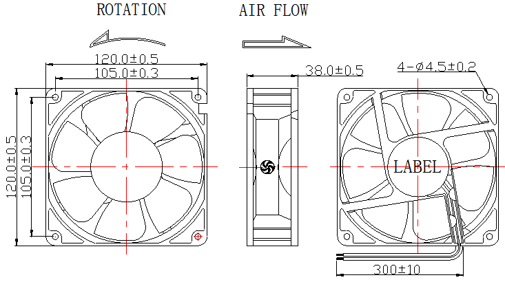 Description of EFX12038 EC Axial Fan