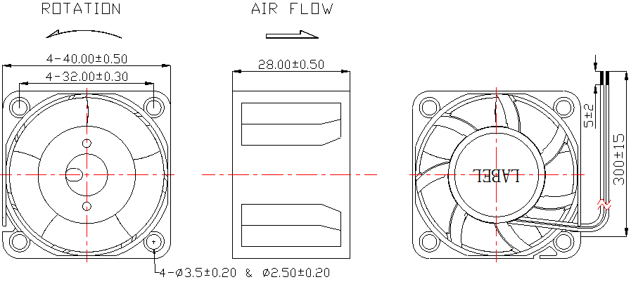 Description of DFX4028 Booster Fan