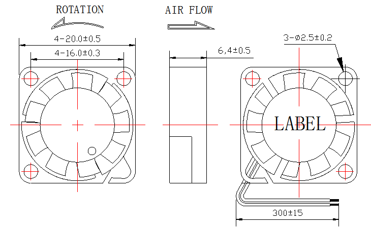 Description of DFX2006 DC Axial Fan