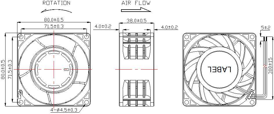 Description of DFX8038 Booster Fan B