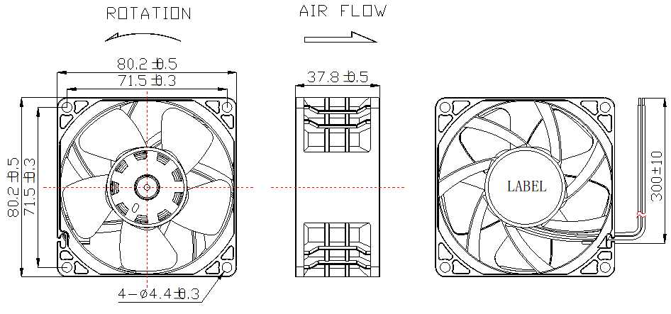 Description of DFX8038 Booster Fan S