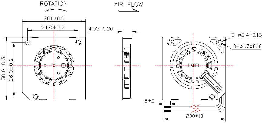 Description of DFX3004 DC Blower Fan