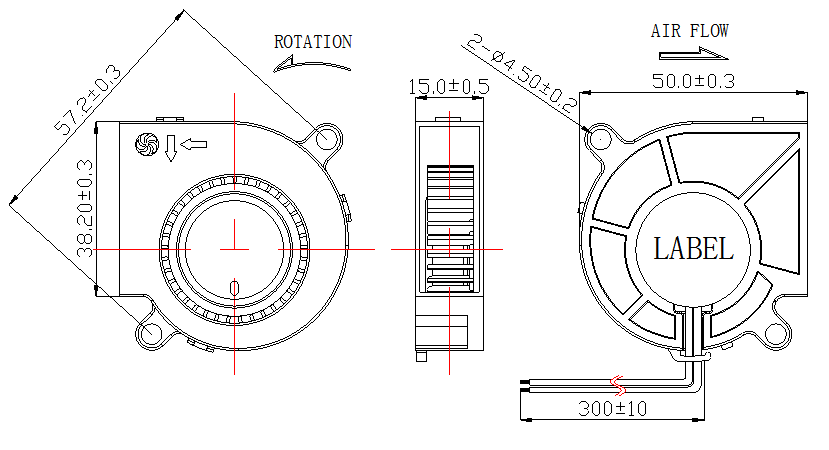 Description of DFX5015 Wide Mouthed DC Blower Fan