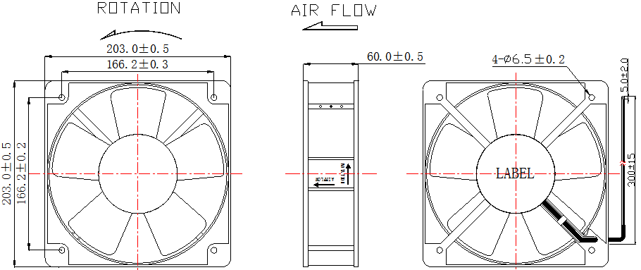 Description of AFX20060 AC Axial Fan