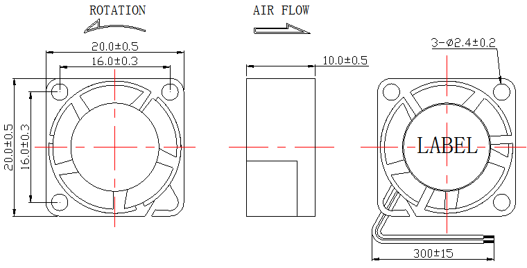 Description of DFX2010 DC Axial Fan