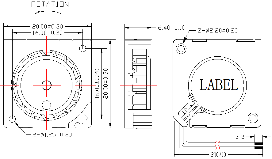 Description of DFX2006 DC Blower Fan