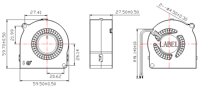 Description of DFX6028 Wide Mouthed DC Blower Fan