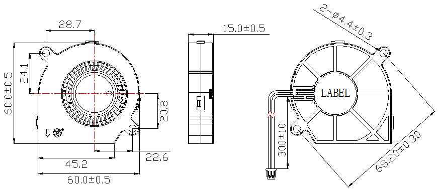 Description of DFX6015 Wide Mouthed DC Blower Fan